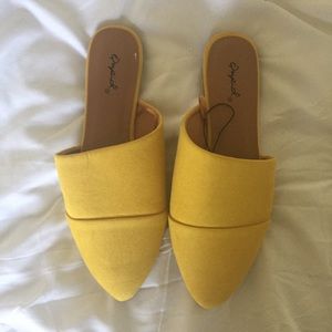 Yellow Slip On Flats